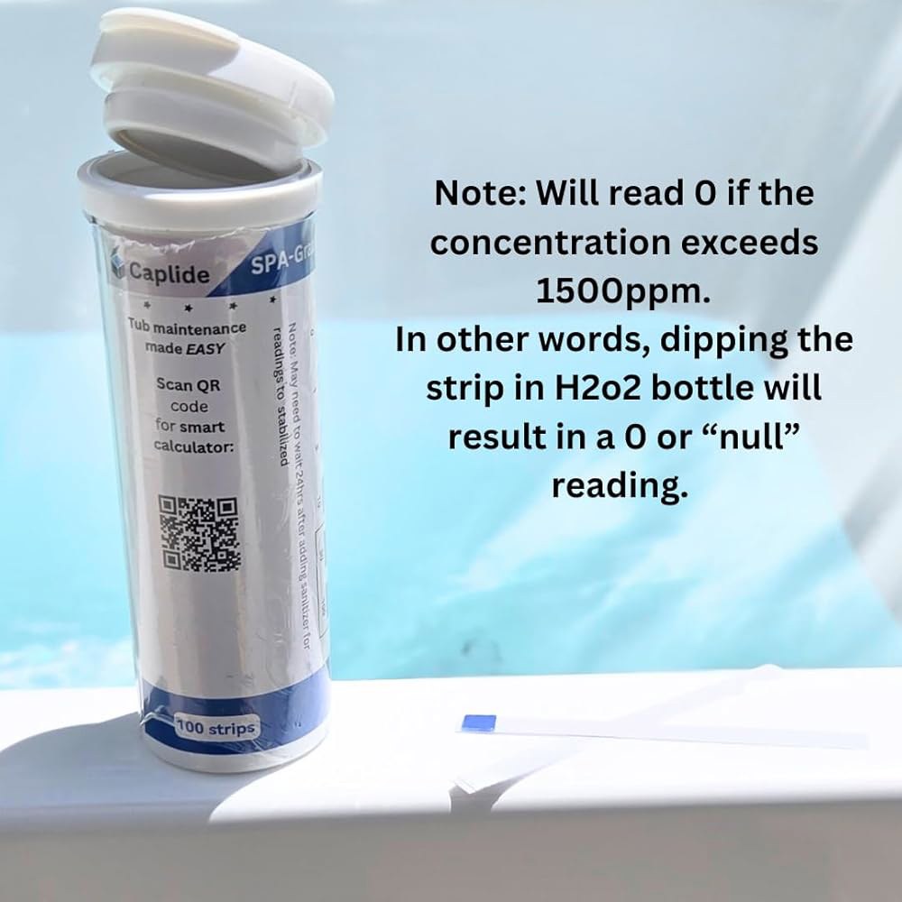 Cold Plunge 과산화수소 H2O2 테스트 스트립, 0-100 포함 계산기 100개 PPM, 도징 - 상세 이미지 2