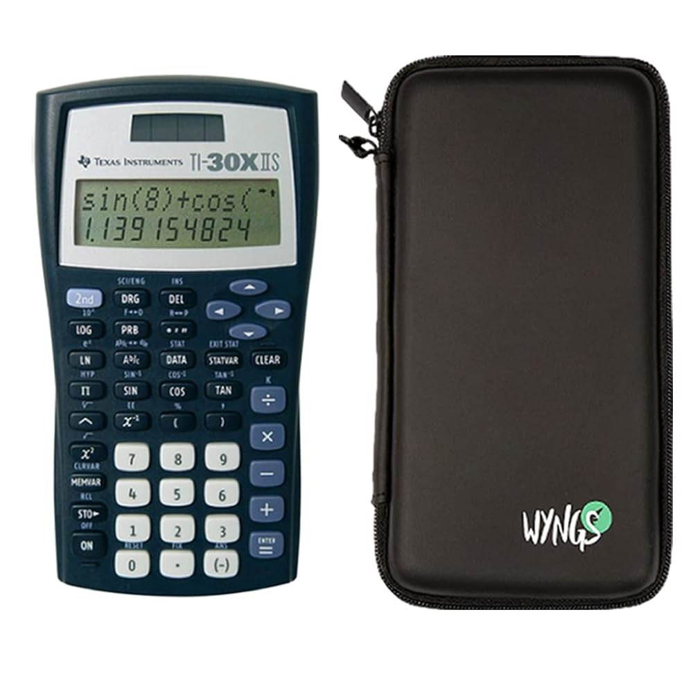 TI 30 XIIS Technical Scientific Protective + 검정 WYNGS Case Calculator - 상품 이미지