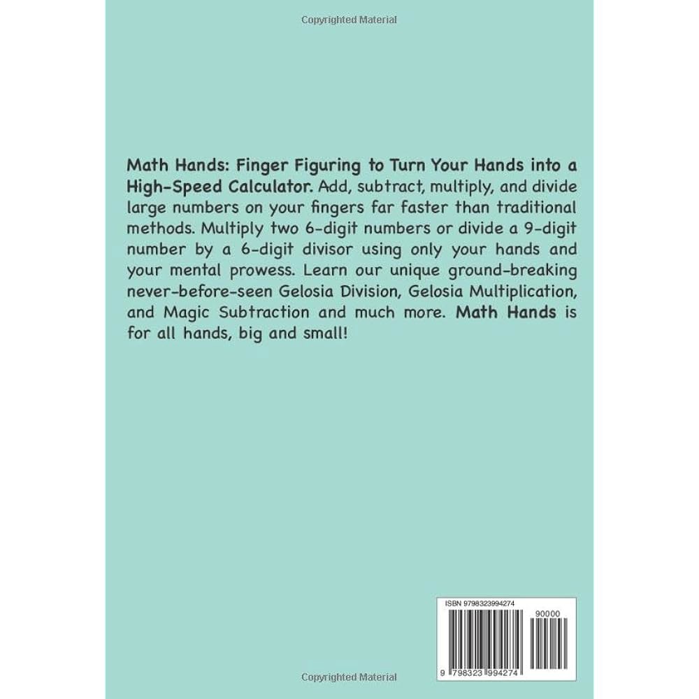 Math Hands Finger Figuring to [paperback] your Calculator a Hands High-speed into Turn - 상세 이미지 2