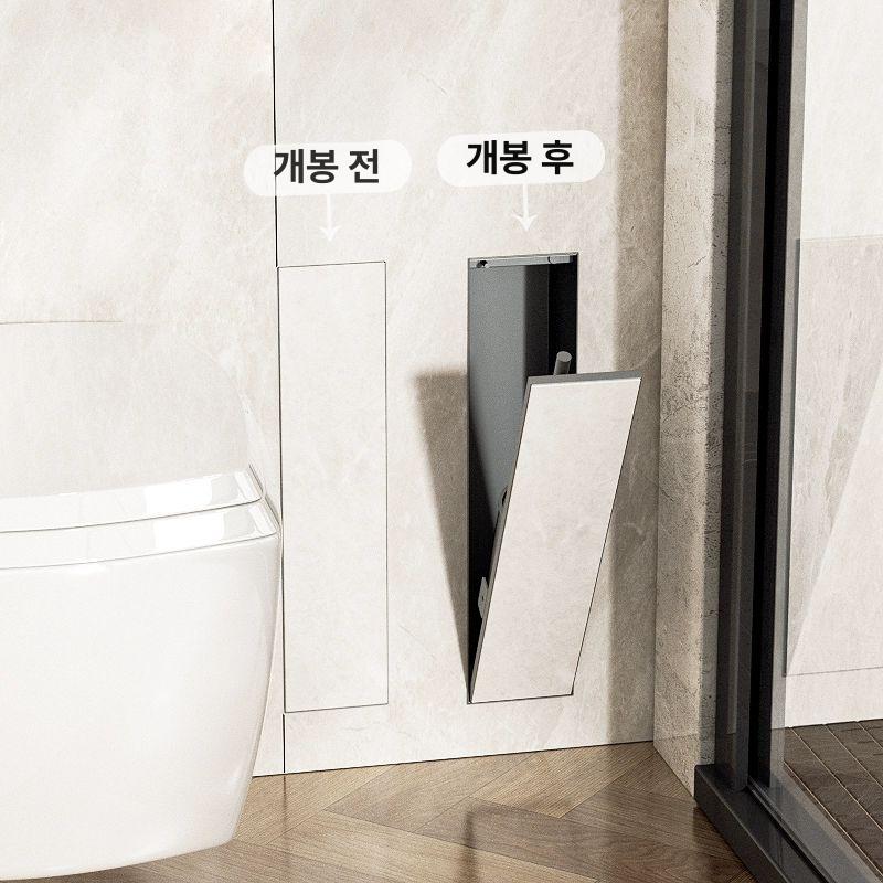 매립형 변기솔 화장실 티슈 화장지 수납함 욕실 정리함 - 상세 이미지 2