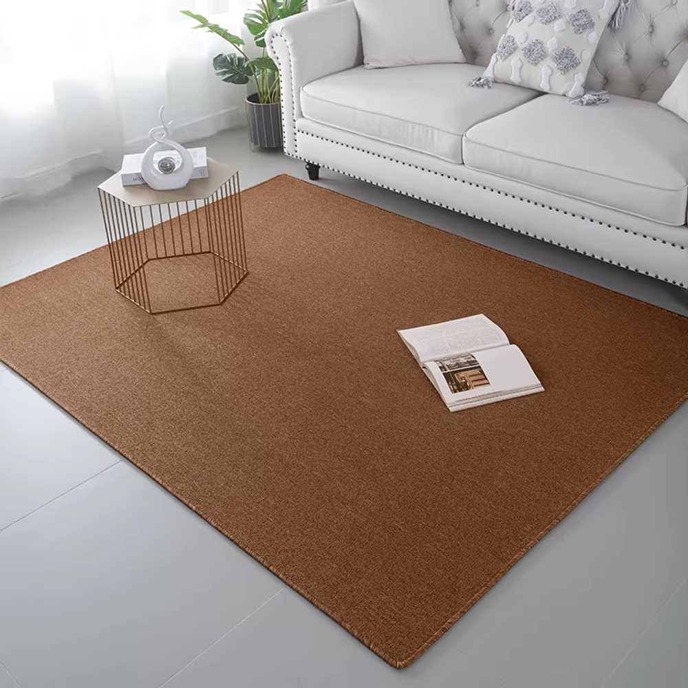 초대형 카페트 북유럽 러그 심플 넓은 단모 스튜디오 커피 브라운 200x300cm - 상세 이미지 3