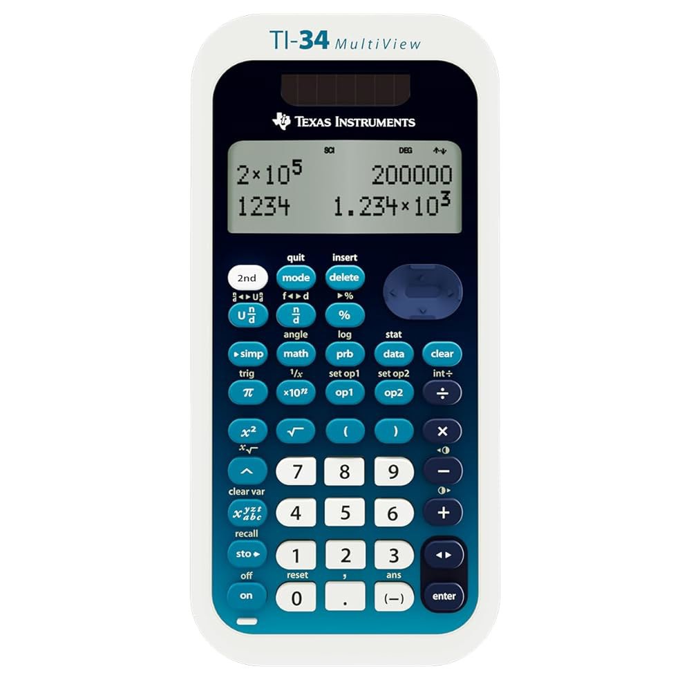 Texas Instruments TI-30Xa 멀티뷰 공학용 계산기 Blue Yellow Teacher Pack - 상품 이미지