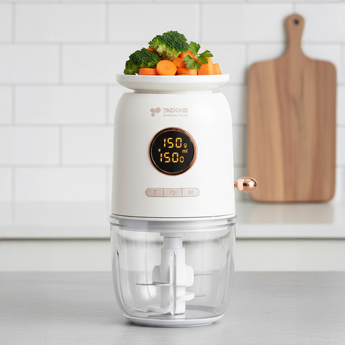 키친아트 2in1 멀티 무선 다지기 + 주방저울 600ml 강화유리용기 4중칼날 - 상세 이미지 4