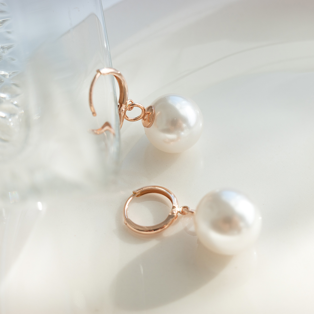 14k 12mm 진주 원터치 귀걸이 OPPE0186 - 상세 이미지 5