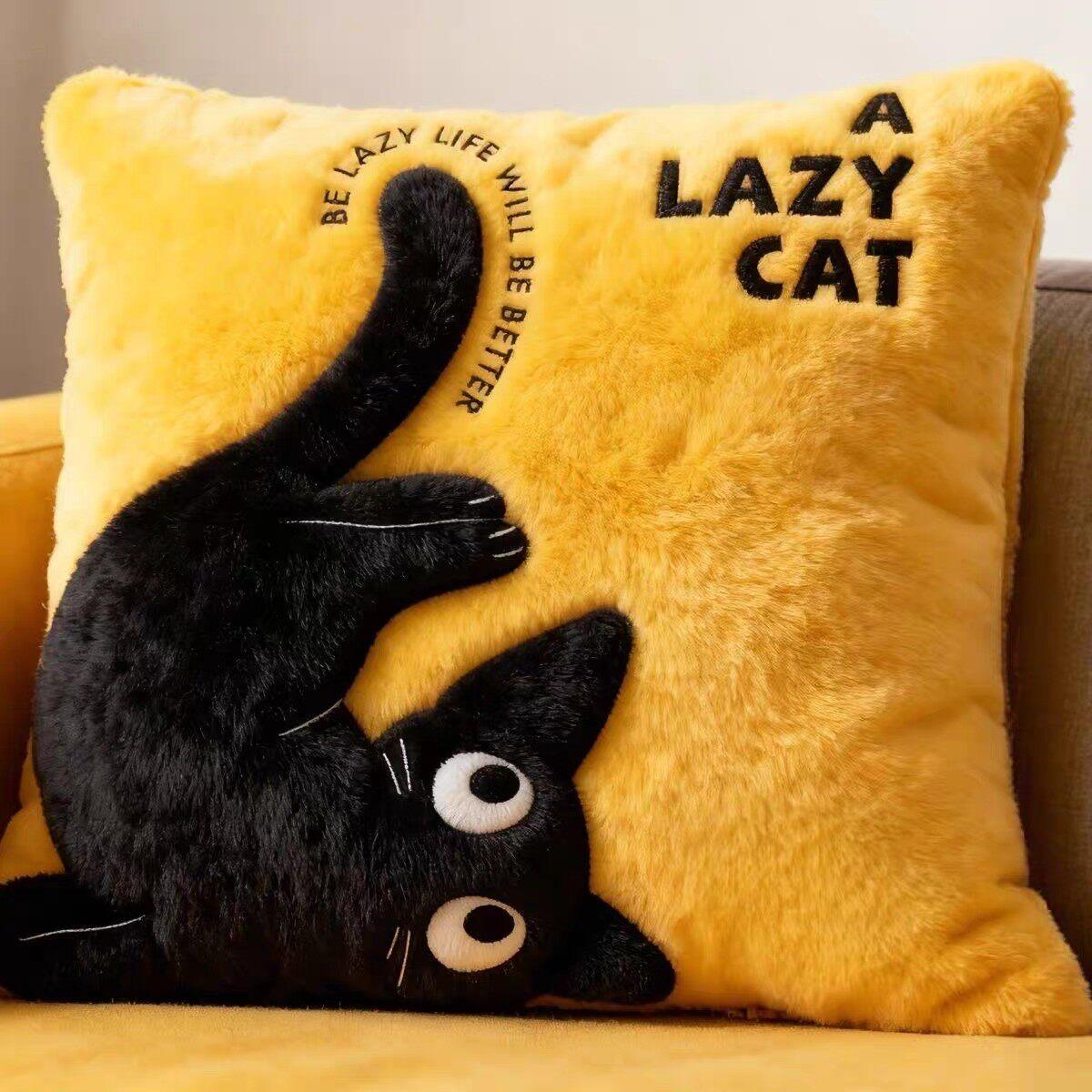 귀여운 고양이 소파 거실 선물용 베개 화이트캣