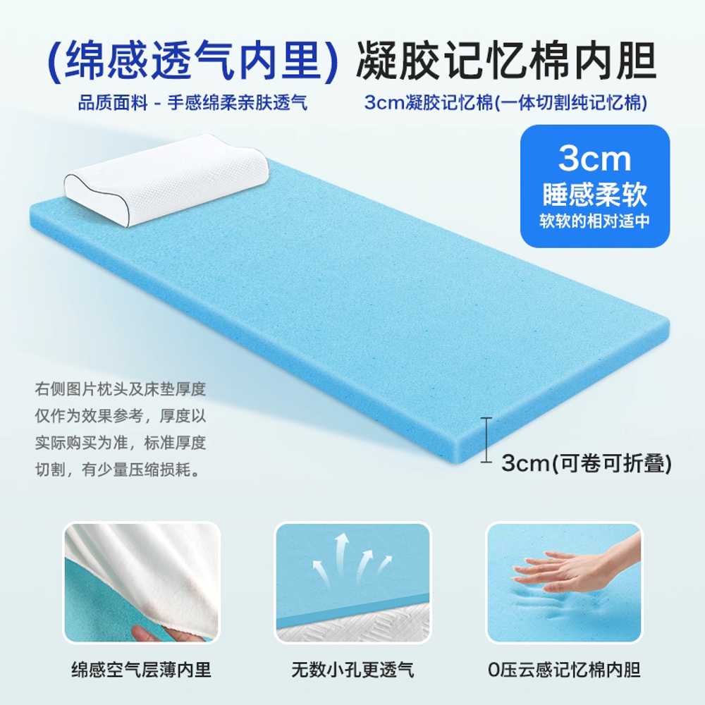 토퍼 매트리스 수면 탄탄한 손님용 원룸 바닥 침대 두께 5cm 100x200cm 이미지 8
