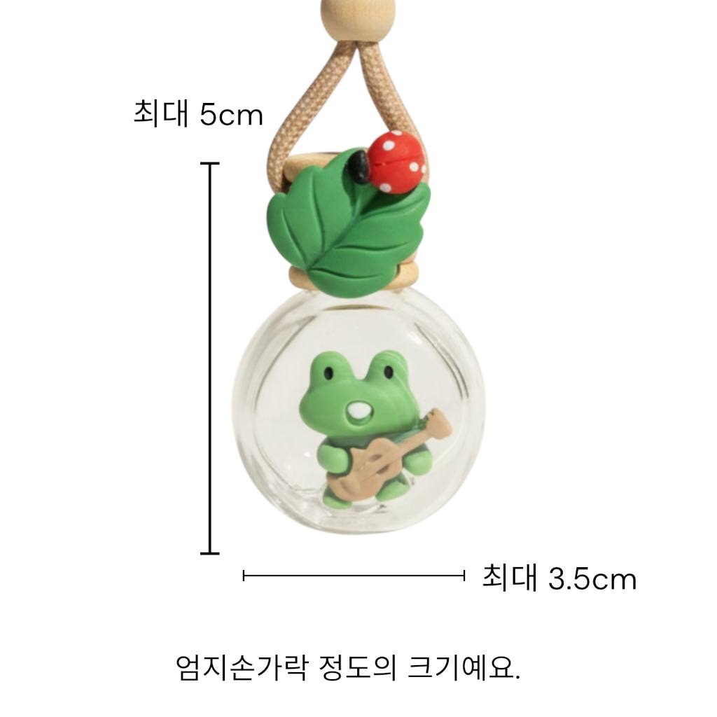 (걸이형) 차량방향제 공병 연못 위의 개구리, 10ml, 1개 - 상세 이미지 4