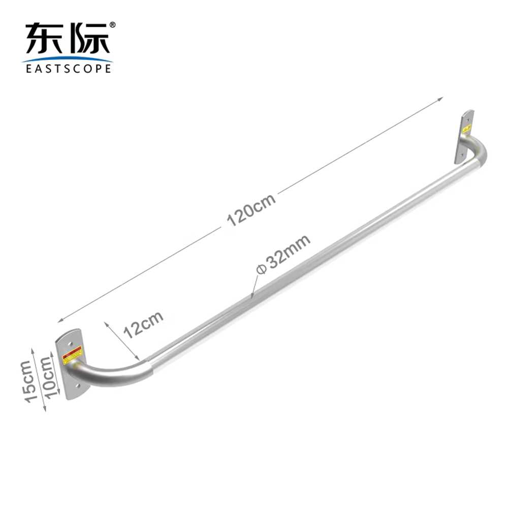 벽 철봉 매달리기 실내 나사 기둥 콘크리트 벽부착형 70cm 스테인리스 이미지 8