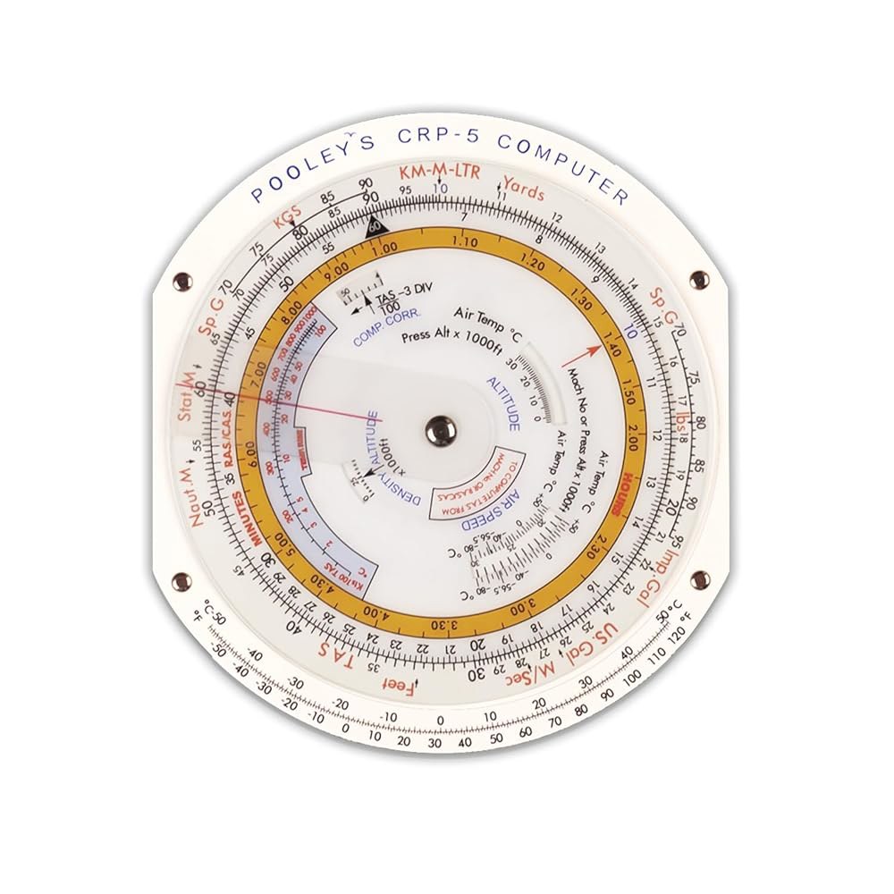 CYA 플라스틱 대형 E6B CRP-5 학생 계산기 비행 표준 항공 훈련 컴퓨터 컴퓨터, 25.4cm(10인치), 업그레이드 파일럿 - 상세 이미지 2