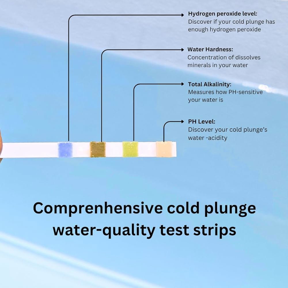 콜드 플런지 테스트 스트립, 4-in-1 과산화수소. 스마트 QR 계산기로 드립니다 수질 pH, 경도, 수질을 키트, 알칼리도, 스트립으로 단일 평가하세요. 도움을 - 상세 이미지 2