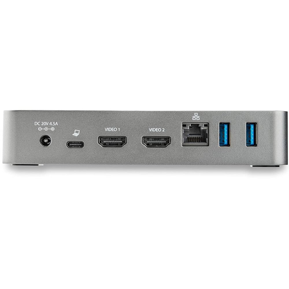 StarTech.com USB-C 독 - 듀얼 모니터 1080p HDMI 노트북 도킹 스테이션 65W 전원 공급 1x, USB-A 3x, 이더넷 비디오 디스플레이 USB 3.1 - 상세 이미지 3