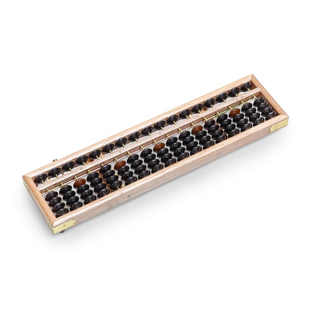 Black long Di fang 목재 17열 35.2cm(13.86인치) 소로반 계산기 리셋 전문가용 - 제작 버튼이 있는 주판 - 상세 이미지 3