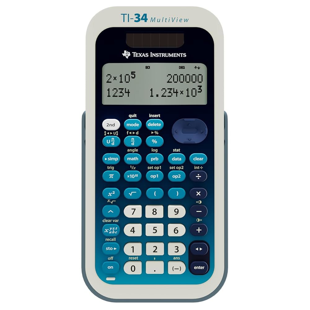 Texas Instruments TI-30Xa 멀티뷰 공학용 계산기 Blue Yellow Teacher Pack - 상세 이미지 2