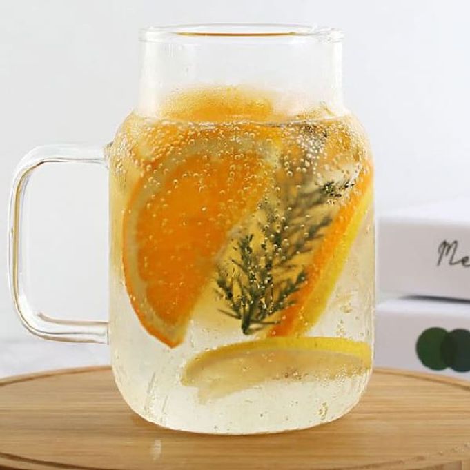 마카 유리병 카페컵 텀블러 머그컵 드링크자 770ml 2P - 메인 이미지