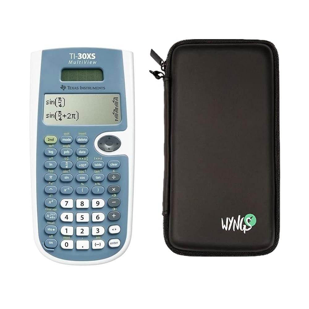 TI 30 XS Multiview Scientific Calculator Case + 검정 WYNGS Protective - 상품 이미지