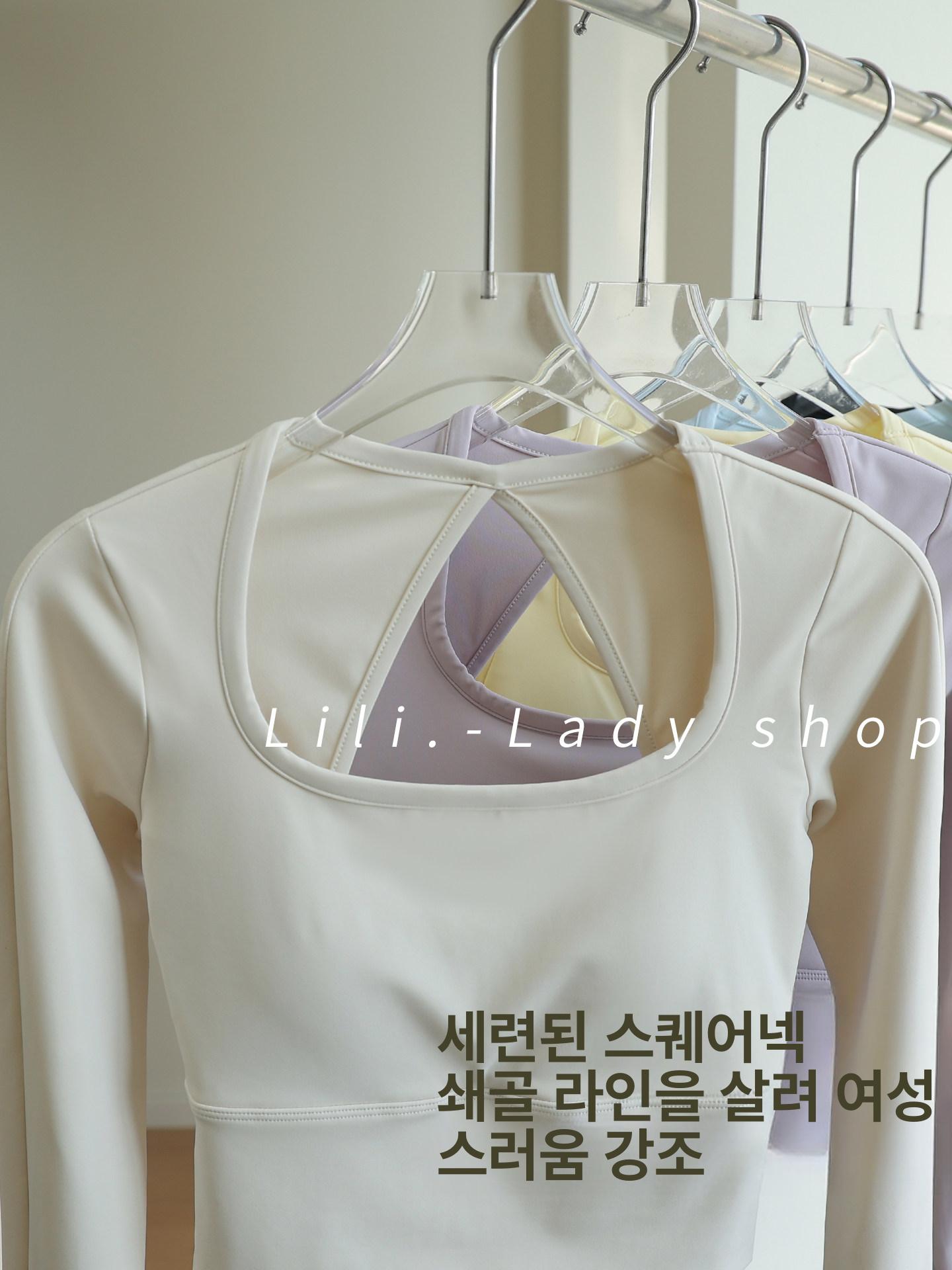 여성 세트 긴팔 브라탑 운동복 가을 겨울 - 상세 이미지 3