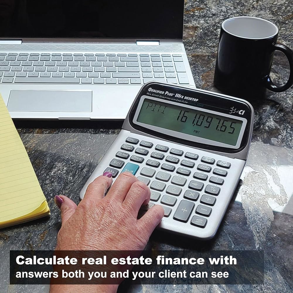 Calculated Industries 43430 Qualifier Plus IIIfx FHA/VA, ARM, 사전 라벨 콤보, 구매자 자격 계산기 모기지 금융 부동산 명확한 지불 - 상세 이미지 3