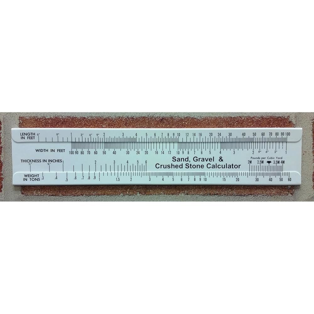 모래, 자갈 및 쇄석 슬라이드룰 계산기 - 상품 이미지