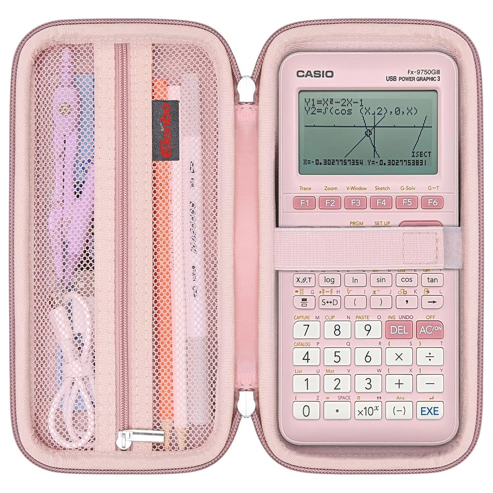 Elonbo 카시오 fx-9750GIII/ CASIO PRIZM 로즈 991CW/ 공학용 표준 991ES 골드 2 그래핑 계산기용 300MS 300ES 계산기/115ES 케이스, - 상품 이미지