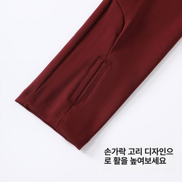 여성 긴팔 슬림핏 운동복 커버업 피트니스 티셔츠 - 상세 이미지 4