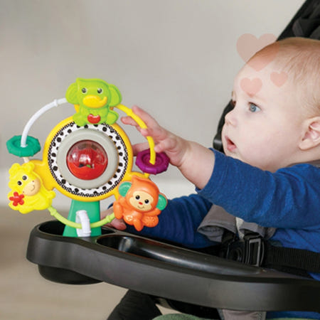 흡착 돌전아기장난감 회전딸랑이 육아템 6개월아기장난감