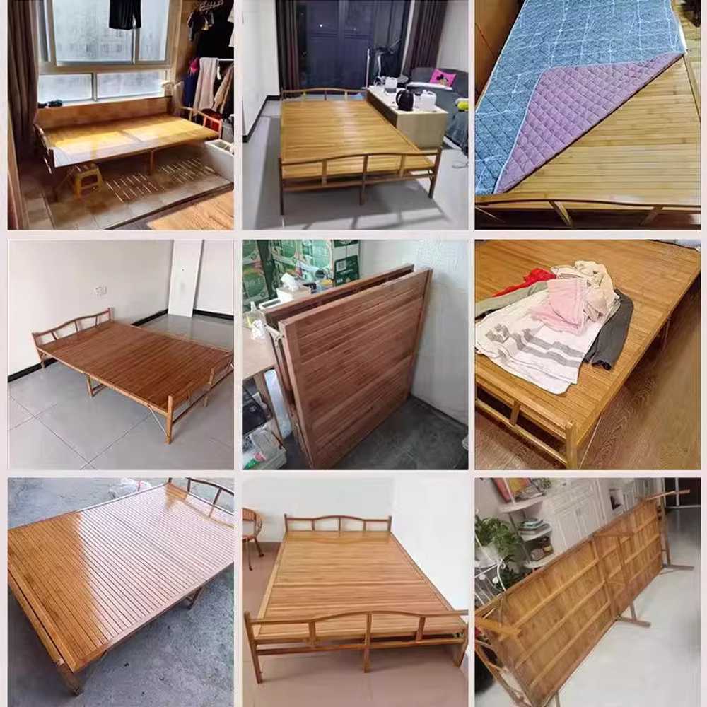 접이식 평상 침대 조립식 공간활용 튼튼한 깔판 마루 120x192cm 탄화 가후 중판 - 상세 이미지 5