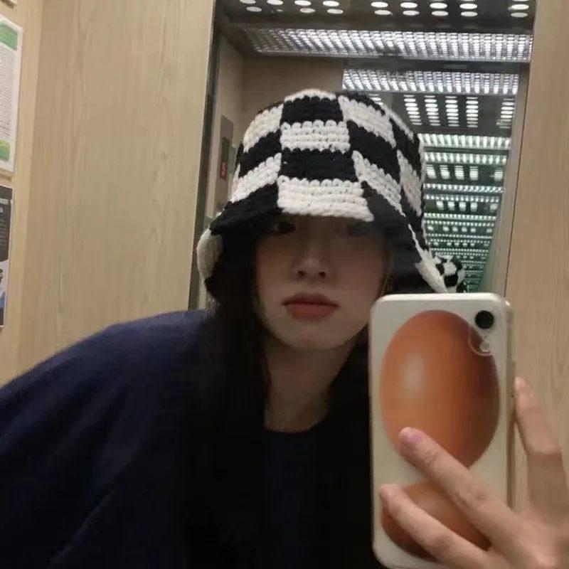 레트로 꽃 크로쉐 뜨개니트 버킷햇 바퀴달린집 2회 채수빈 모자 - 상세 이미지 3