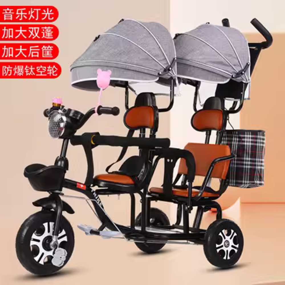 2인 자전거 가족 캐주얼 친구 쌍둥이 3륜 한강 관광 화이트 (안전바 없음) - 상세 이미지 3