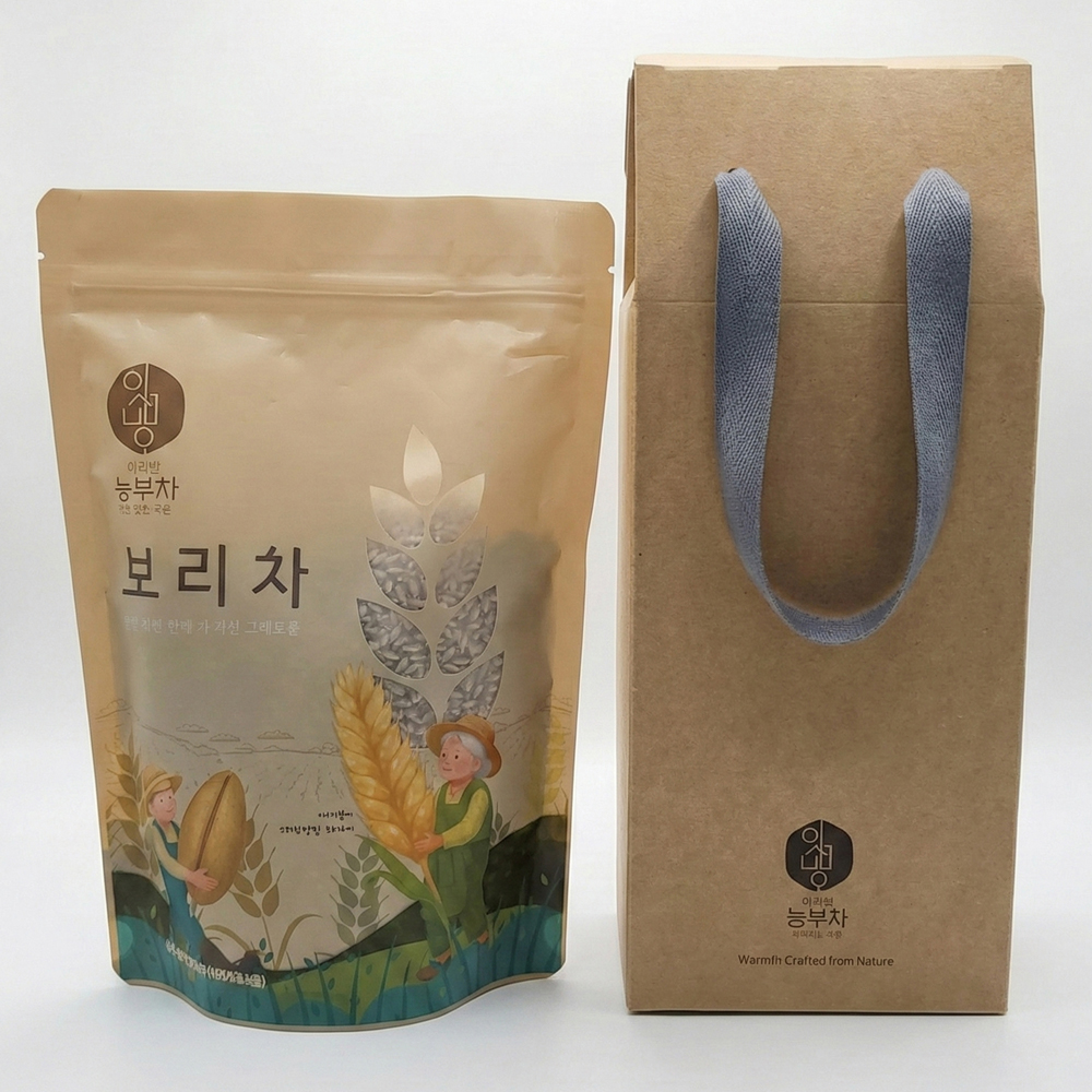 이서방 농부차 선물세트 500g 선물상품 보리차 옥수수차 1종 선택 + 크라프트 핸들백 - 상세 이미지 3