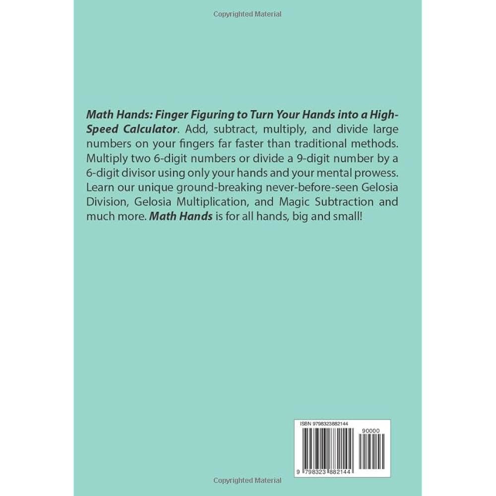 Math Hands Finger Figuring to Into a Calculator skills) your Hands [hardcover] Supercharge (MemoMath - 상세 이미지 2