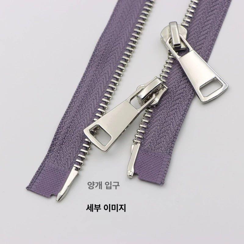 코일 지퍼 롤 지퍼 구리 더블 헤더 패딩 코트용 부자재 - 상세 이미지 4