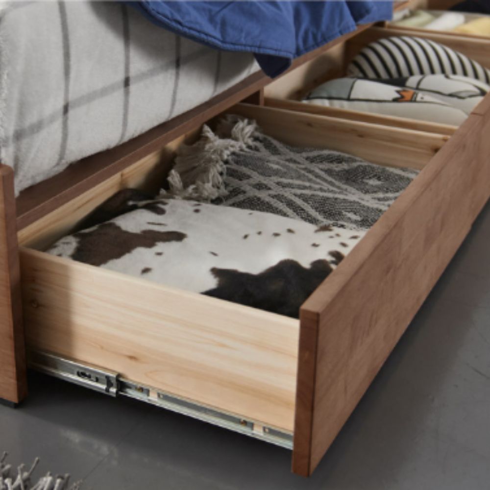 페어리 킹사이즈침대 침대킹 라지 프레임 매트없음, K(킹), 월넛(벙커형)