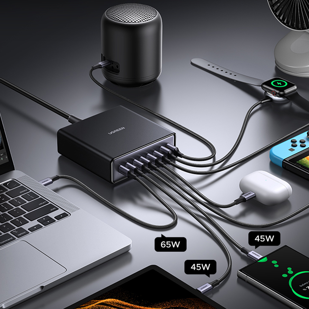 유그린 GaN 200W 8포트 PD PPS 멀티 고속충전기 접지형 X766 이미지 2