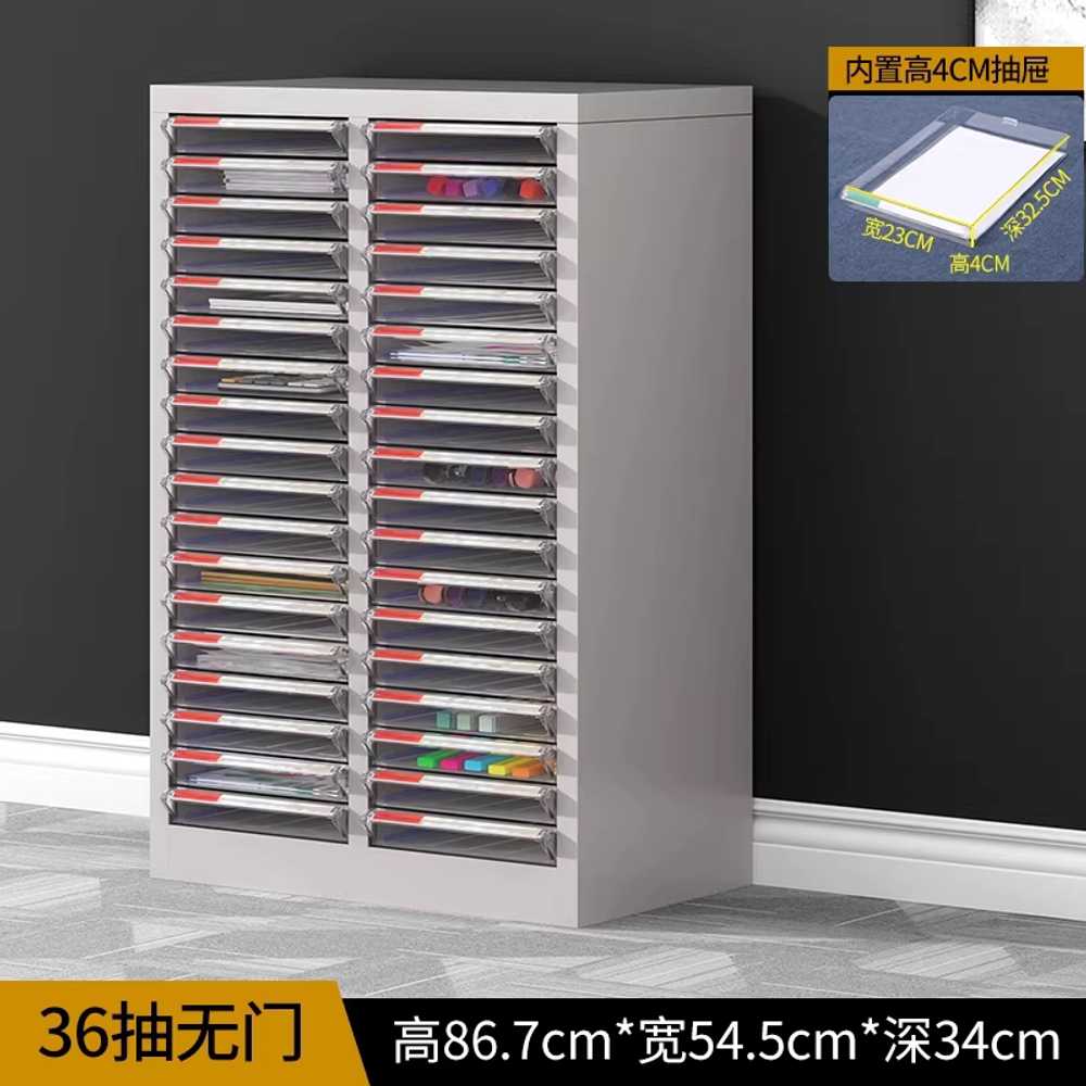 서류보관함 a4 서랍장 수납장 용지 파일 투명 서랍 1.3mm 18단 문 8cm 대형 서랍 이미지 7