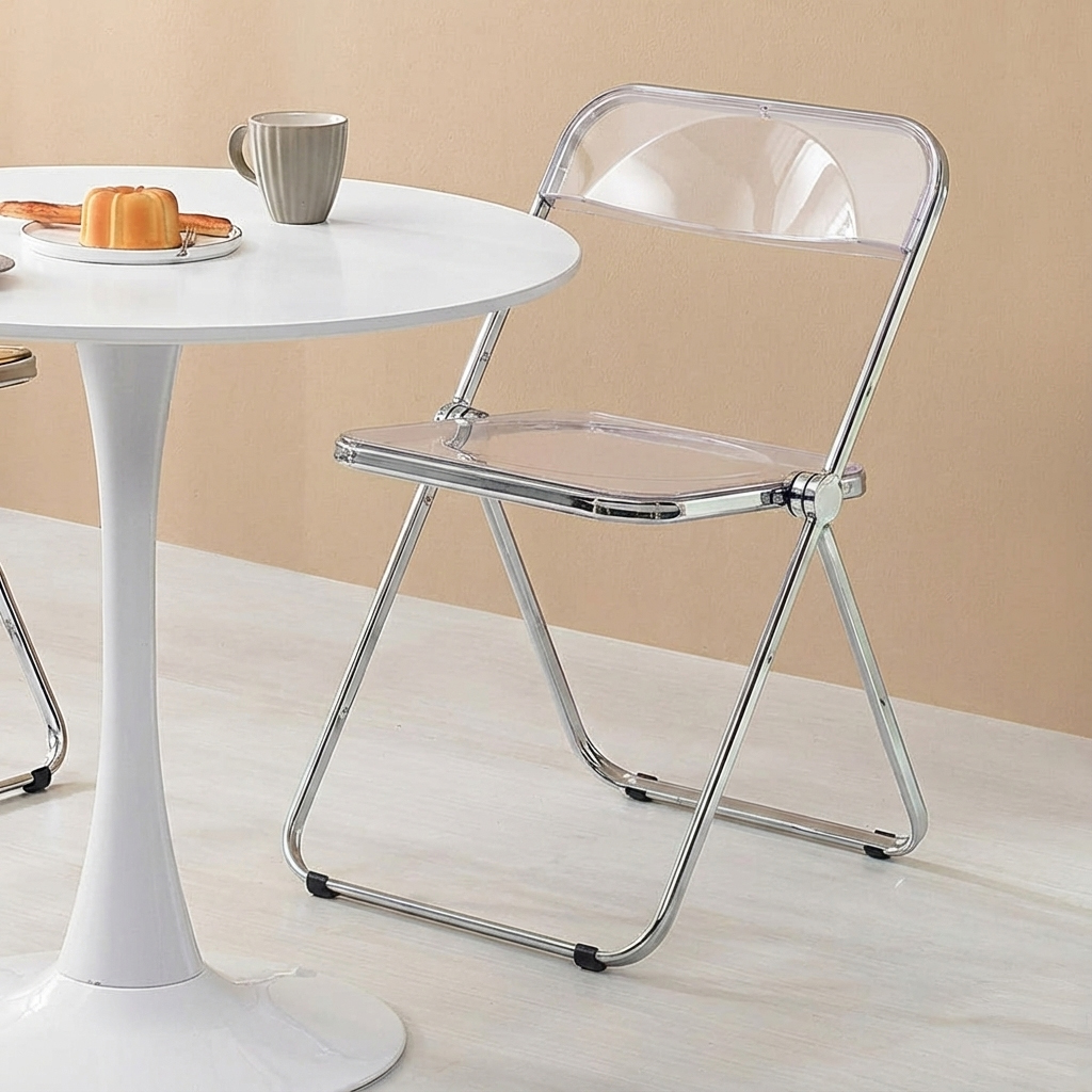 원형 2인용 식탁세트 800 테이블 접이식의자 2개