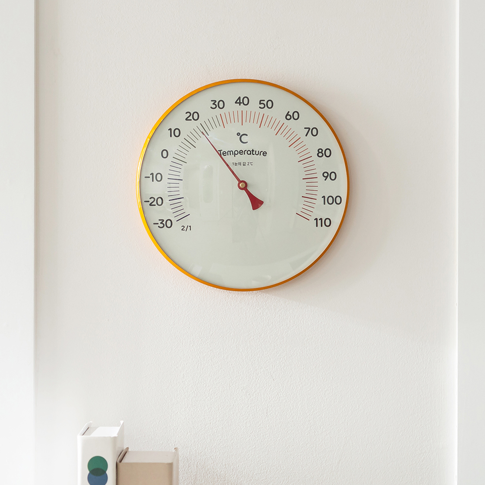 국산 플라이토 아날로그 온도계 THERMOMETER 측정기 사우나 실내 히트원 20cm 이미지 3