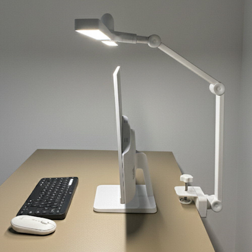 900mm 울트라 LED 책상 스탠드 와이드 스텐드 리모컨 화이트 아이스터디 - 상세 이미지 5