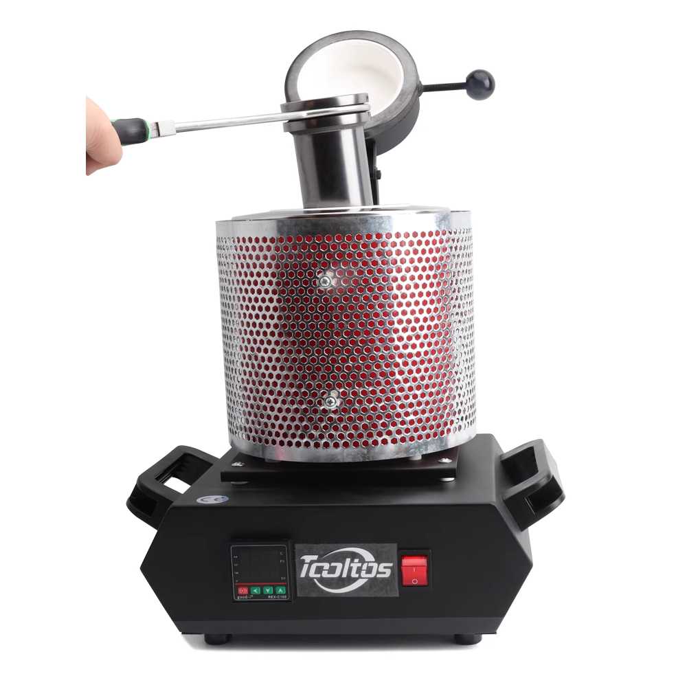 전기 용광로 주물 도가니 흑연 가열기 은 금속 구리 1kg 220V - 상세 이미지 5