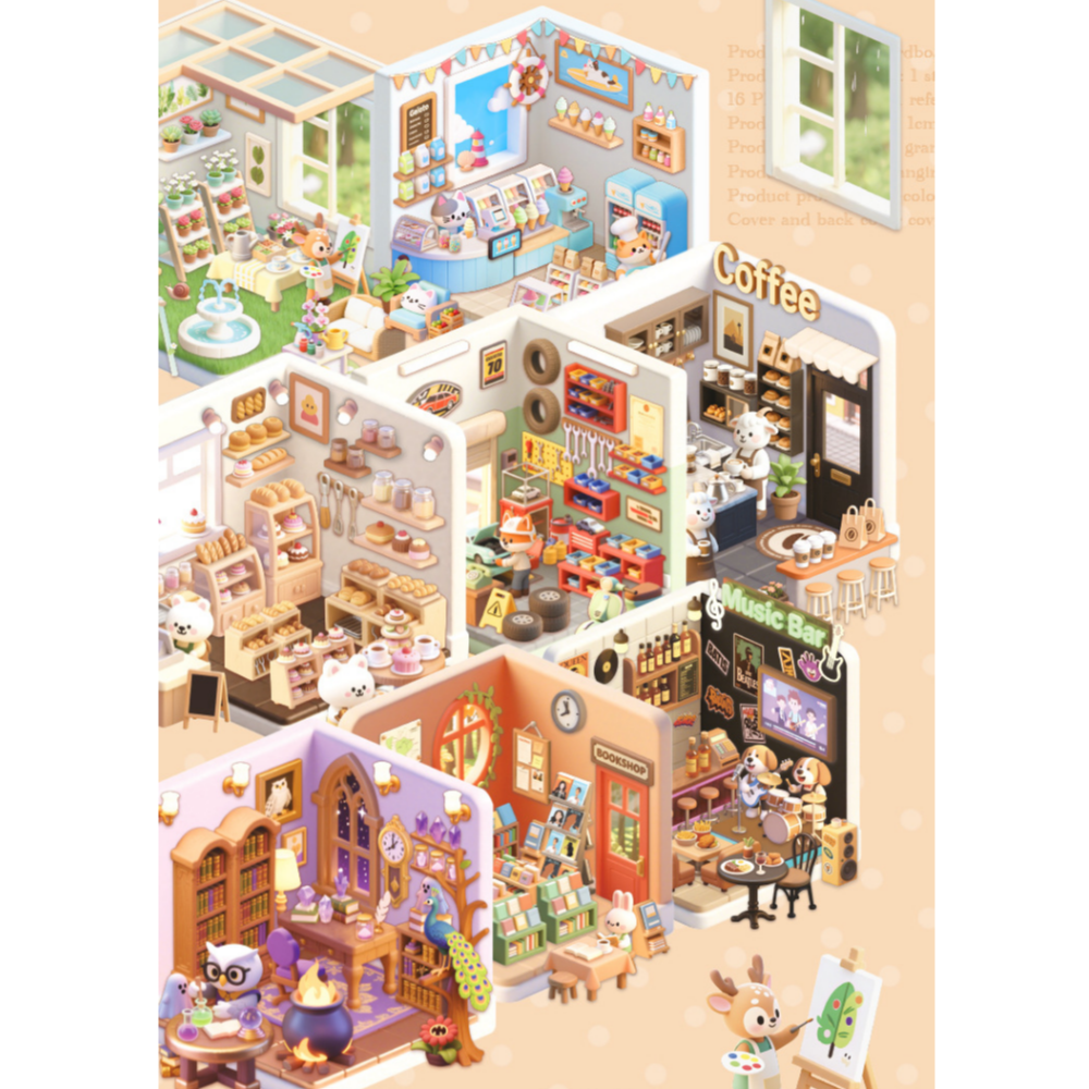 3d스티커북 16테마 오두막집 2종 세트 이미지 2