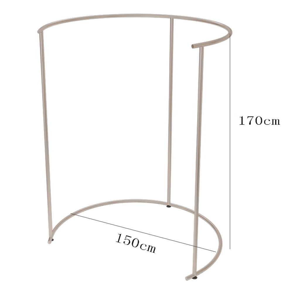 라운드 행거 원형 철제 중앙 스탠드 옷가게 진열 스틸 120x150cm 이미지 8