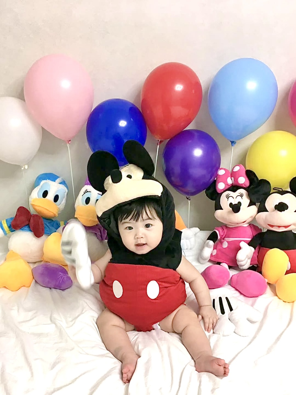툴리툴리 미키마우스 디즈니 아기 셀프 촬영 의상 대여 50일 백일 100일 200일 소품 - 상세 이미지 3