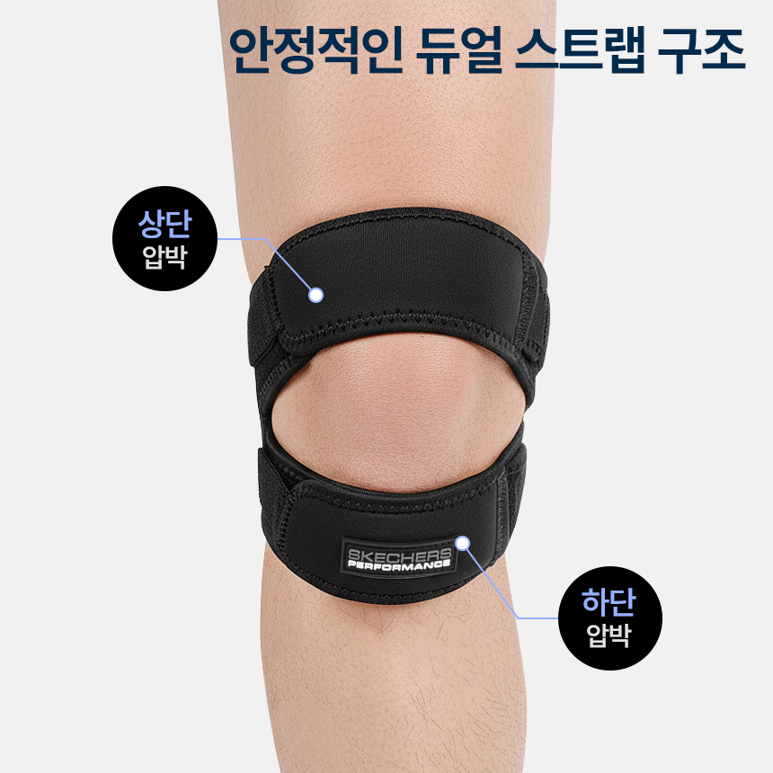 스케쳐스 무릎 보호대 퍼포먼스 듀얼형 연골 관절 파텔라 슬개골 슬개건 러닝 등산 - 상세 이미지 2