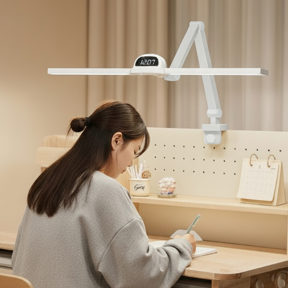 900mm 울트라 LED 책상 스탠드 와이드 스텐드 리모컨 화이트 아이스터디 - 상세 이미지 3