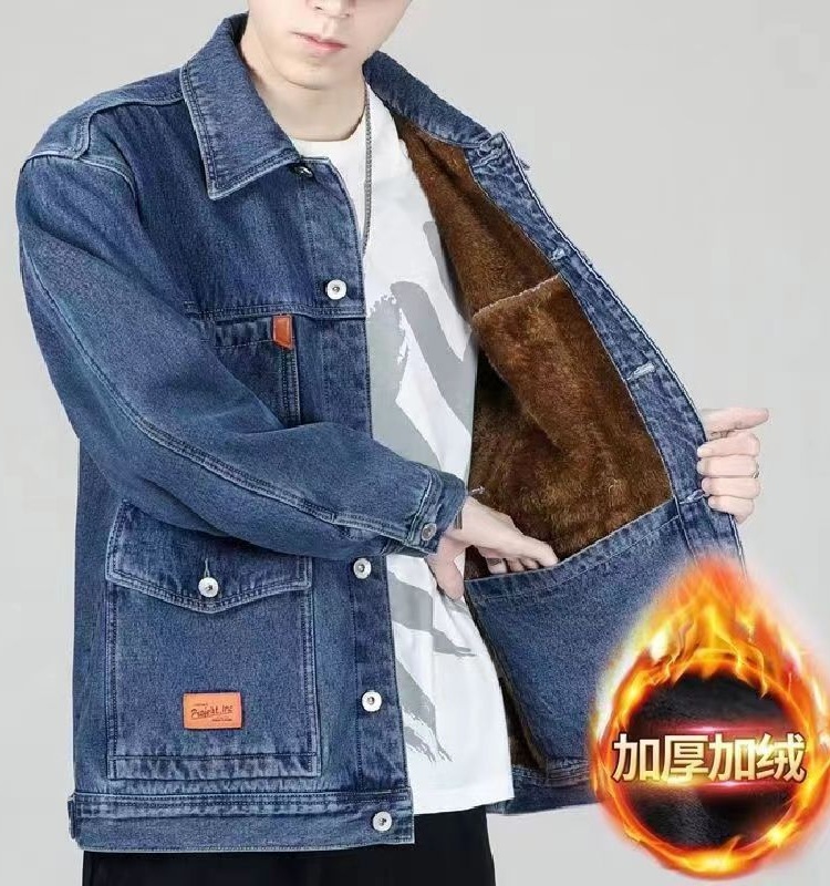 데님 작업복 공장 용접복 겨울 노가다 단체 청 근무복 방한복 자켓 점퍼 T01 블랙 S - 상세 이미지 3