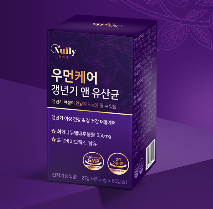 우먼케어 여성 갱년기유산균 회화나무열매추출물 비피더스균 호르몬 중년 60캡슐, 1개 - 상품 이미지