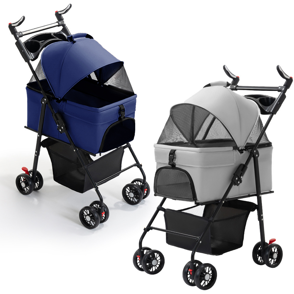 반려견 개모차 시트분리형 폴딩 원터치 강아지 유모차