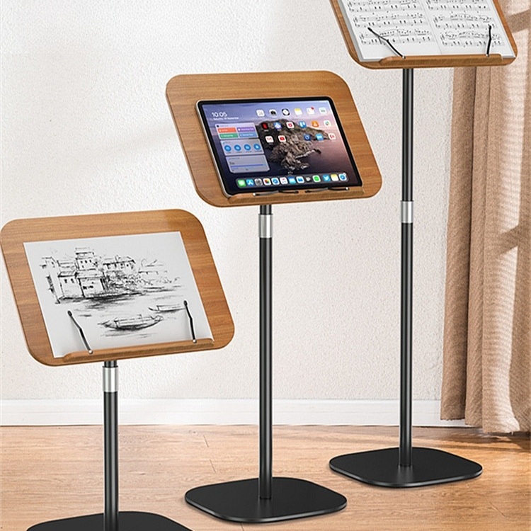높이 조절 독서대 스탠딩 좌식 침대 소파겸용 원목 상판 견고한 화이트 소형 23-70cm - 상세 이미지 2