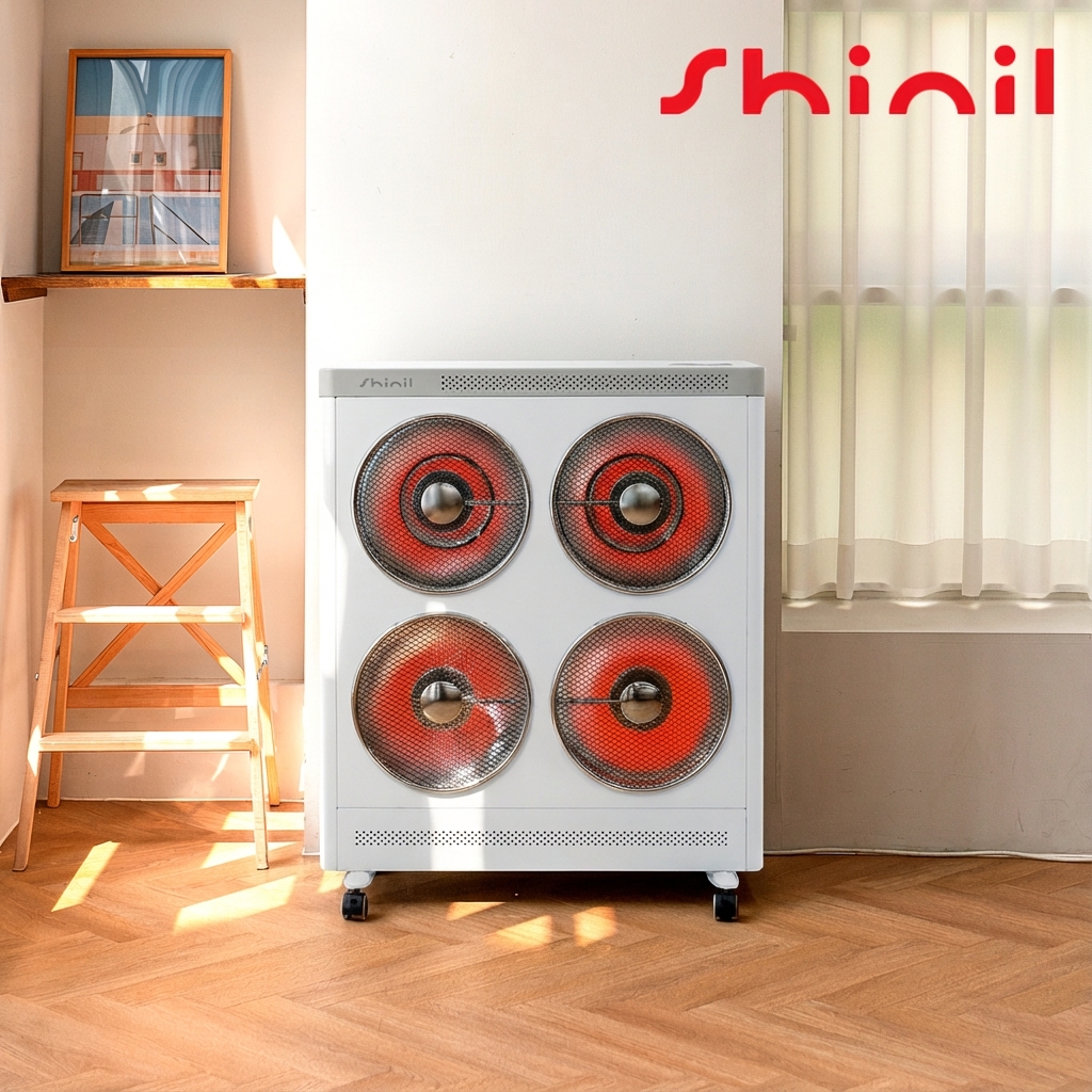 신일 전기히터 난로 사무실 업소용 산업용 대형 스토브 공장 하이라이트 팬버전 4구