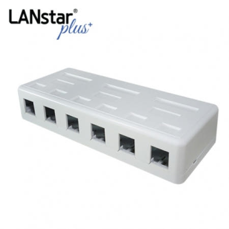 랜스타 LSP-BK-64R 6포트 돌출형 아울렛 MOUNT BOX 공박스