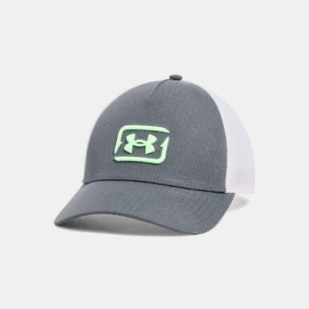 언더아머 [해외]언더아머 UA Iso-Chill Fish Trucker Hat / 아이소-칠 피쉬 트러커 햇 (Castlerock/White/L.Surge) / 1389850-025 / 스
